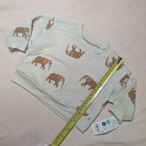 Carter's Cream and Brown Elephant Sweatshirt